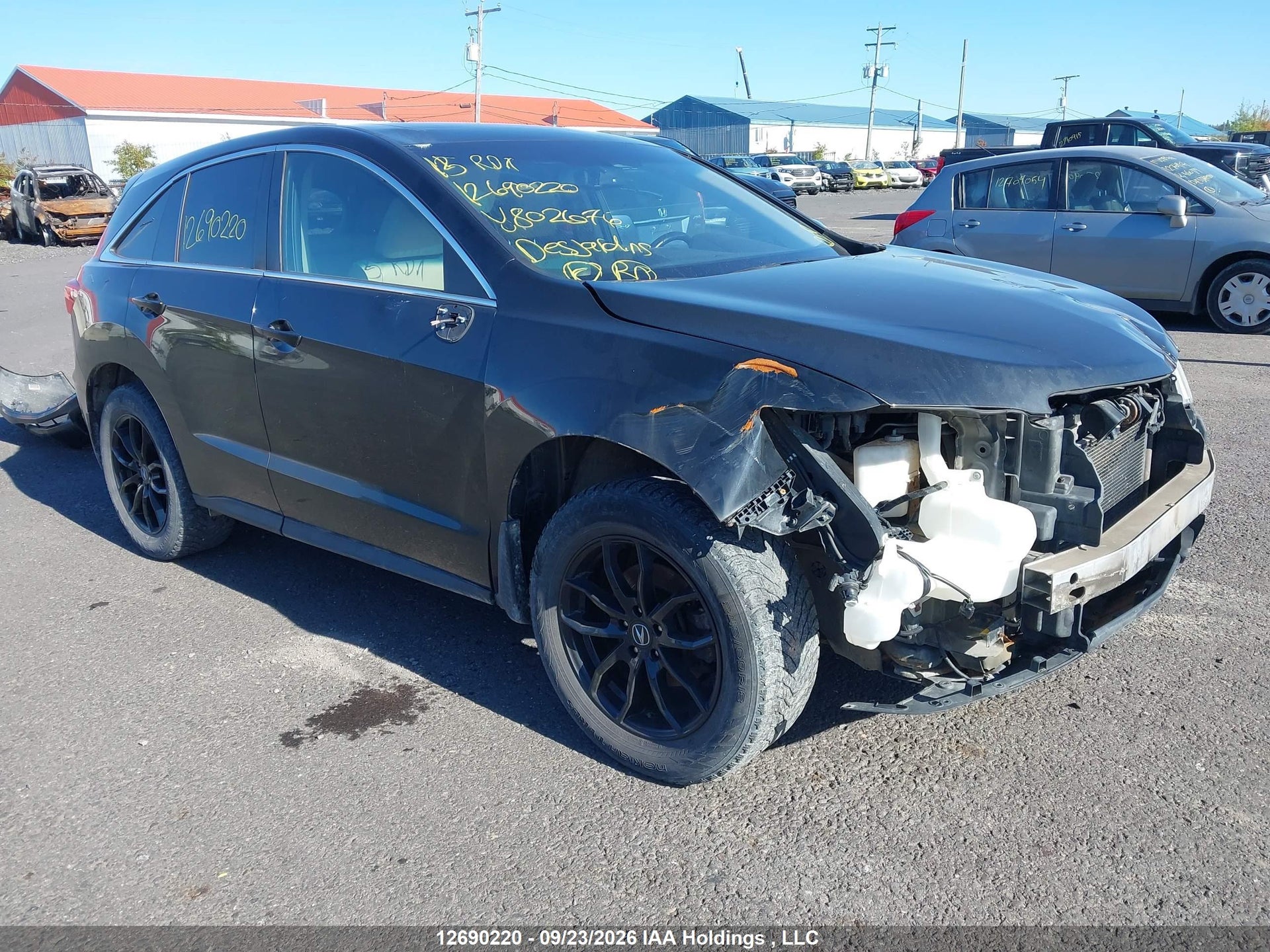 2015 ACURA RDX — VIN 5J8TB4H33FL802676 — Front & Left Front damage — salvage auction photo — TrueBid