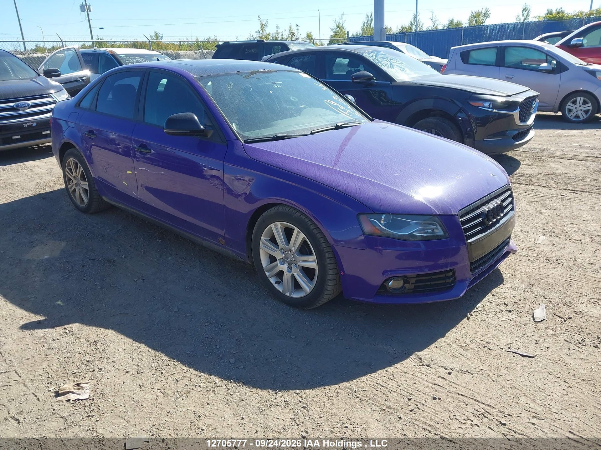 2009 AUDI A4 2.0T STANDARD — VIN WAULF68K49N022794 — Right Side & Left Side damage — salvage auction photo — TrueBid